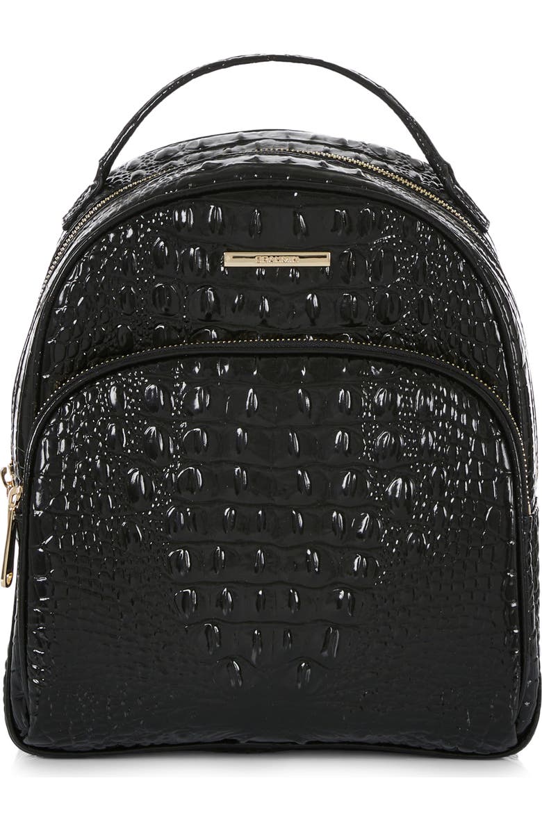 Brahmin Chelcy Croc Embossed Leather Backpack, Main, color,