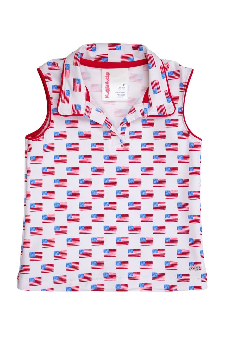 Upf50+ Sleeveless Polo Active Top (toddler, Little & Big Kid), Main, color, Freedom Flags