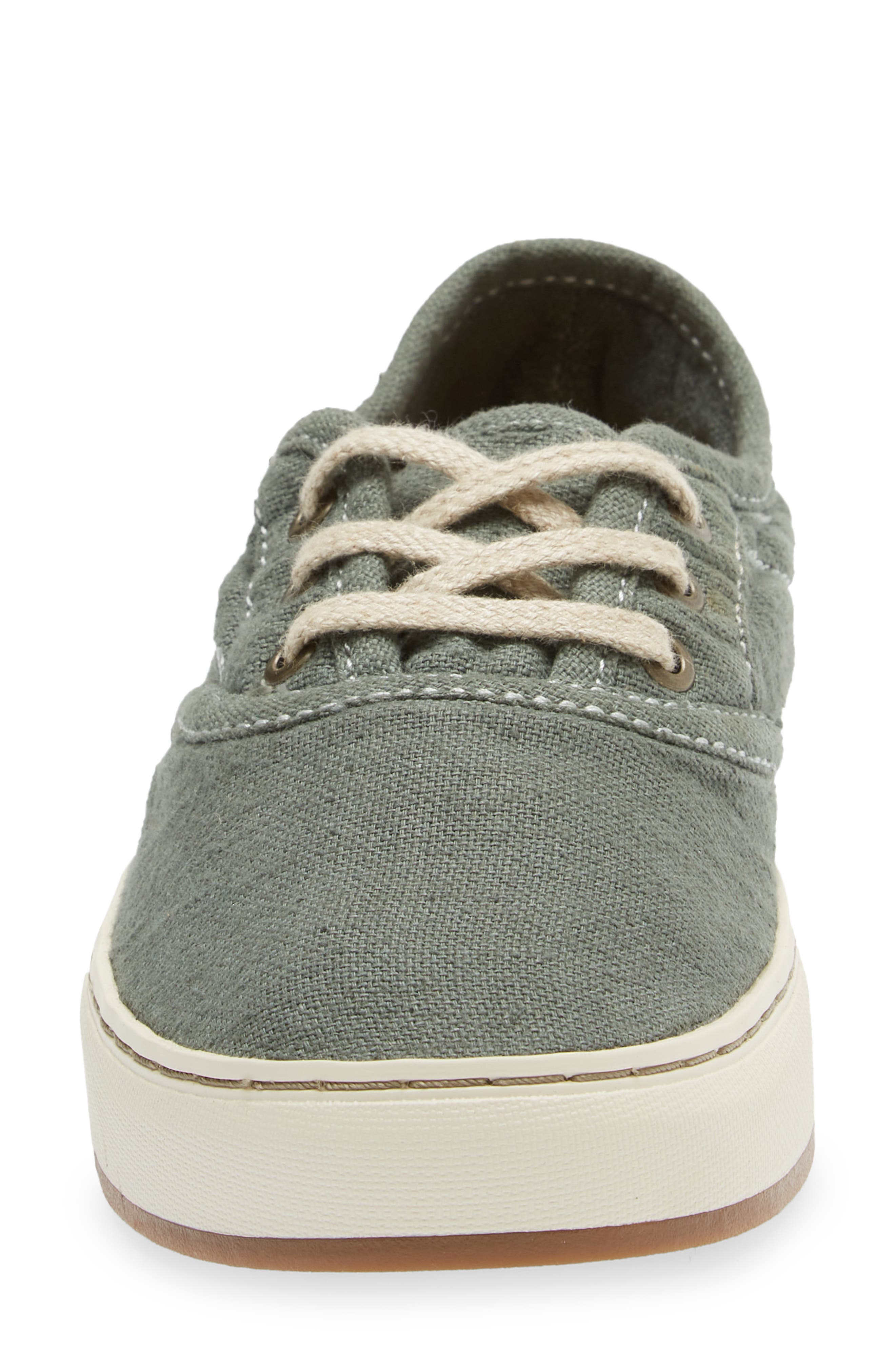 Sanuk Avery Lace-Up Hemp Sneaker, Alternate, color, Slate