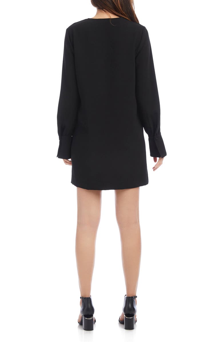Karen Kane Cuff Detail Long Sleeve Shift Dress, Alternate, color, 