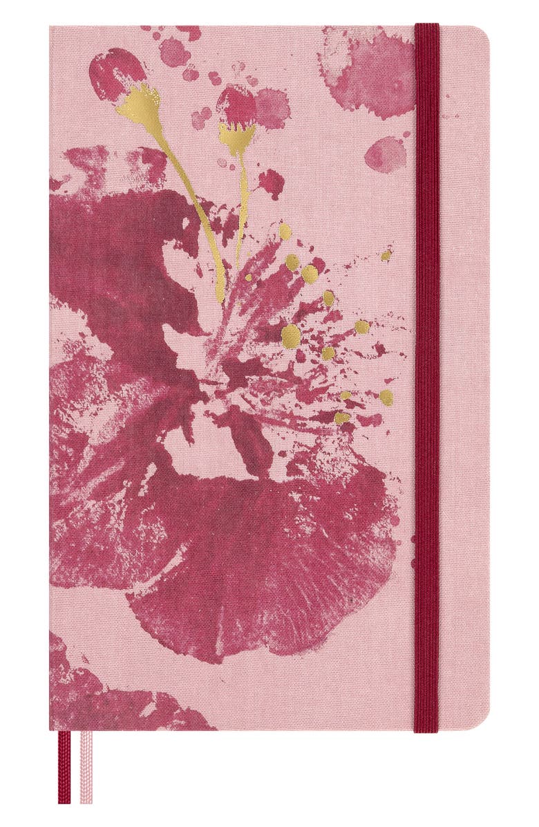 Moleskine Sakura Large Plain Notebook, Main, color, Pink Floral