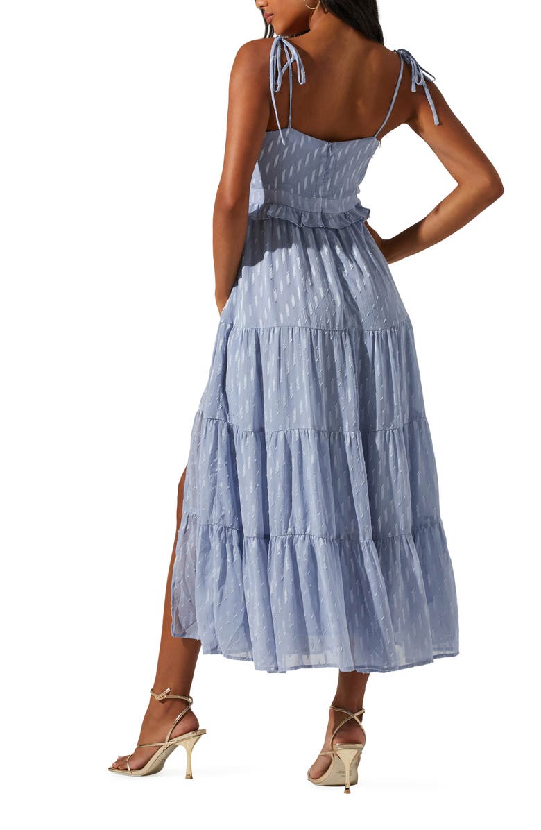 ASTR the Label Jacquard Tiered Midi Dress, Alternate, color, 
