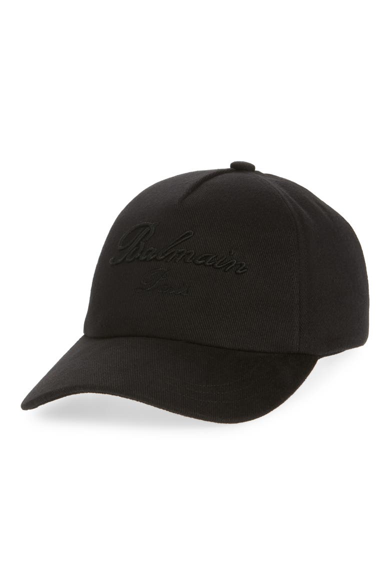 Signature Cotton Twill Baseball Cap, Main, color, EAP BLACK/ BLACK