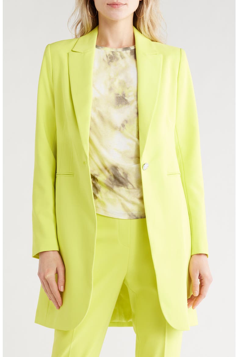 Peak Lapel Topper Blazer, Main, color, LIMEADE