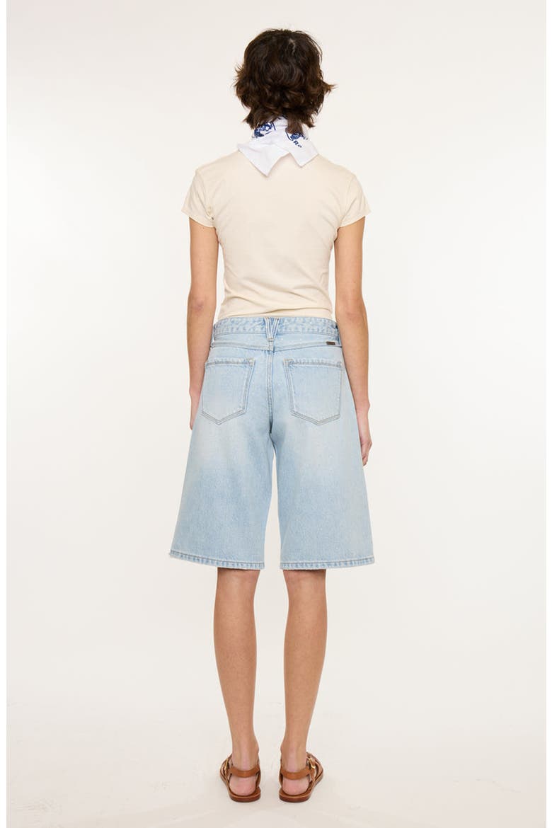 Darla Drape Low Slung Baggy Denim Jort, Alternate, color, Medium Light
