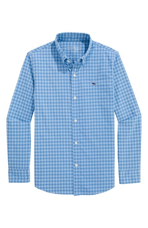 Kids' Topsail Check Featherweight Performance Button-Down Shirt (Toddler, Little Kid & Big Kid)