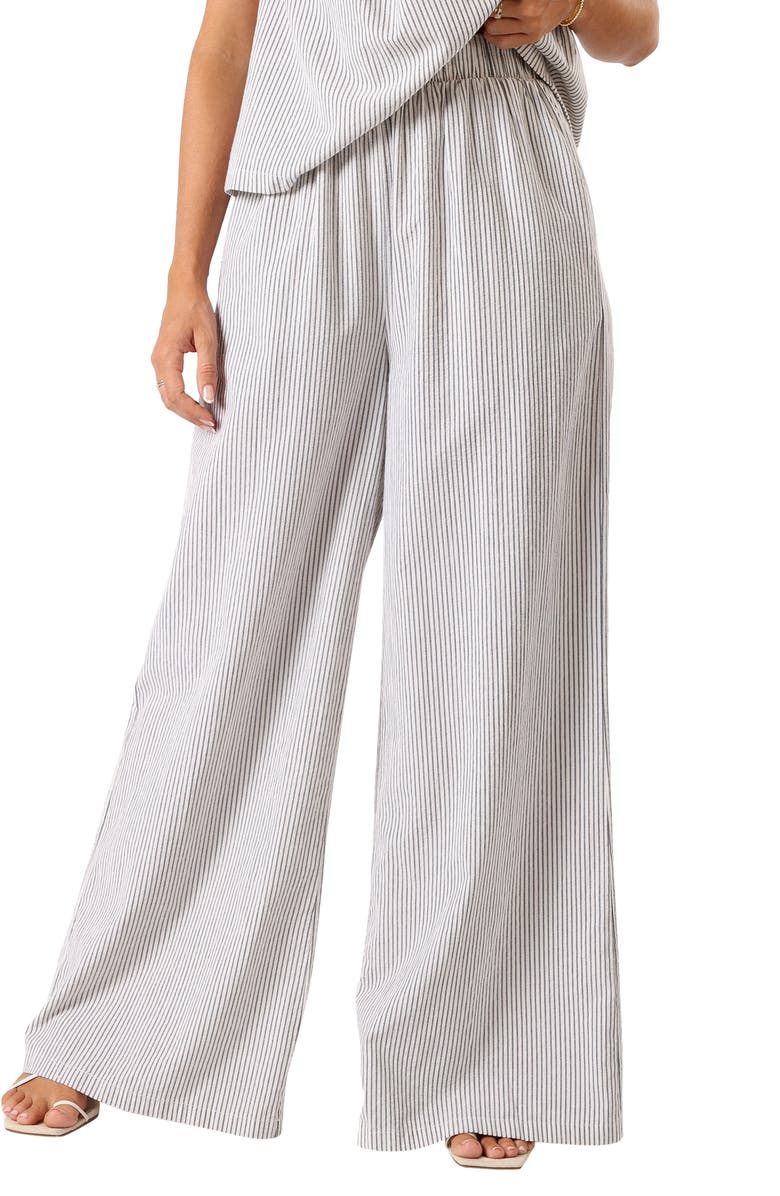 Petal & Pup Savanna Stripe Wide Leg Pants, Main, color, 