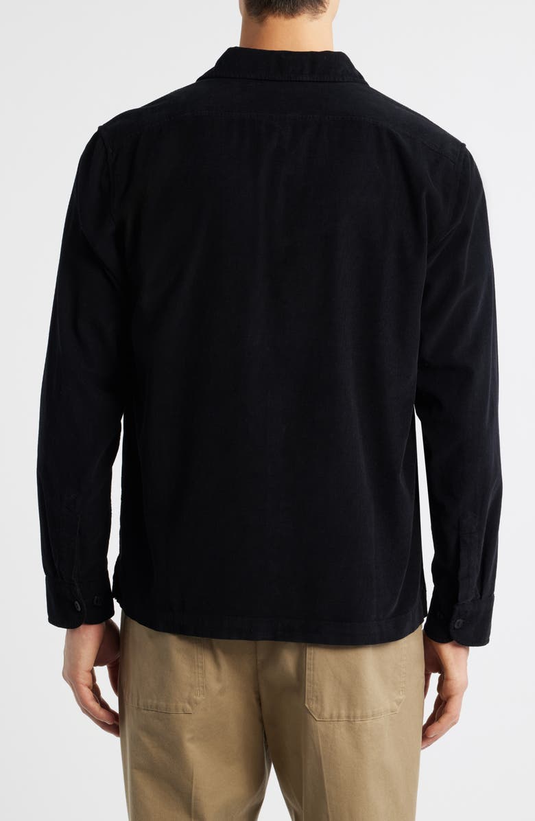 MERZ B SCHWANEN Lightweight Corduroy Shirt Jacket, Alternate, color, Deep Black