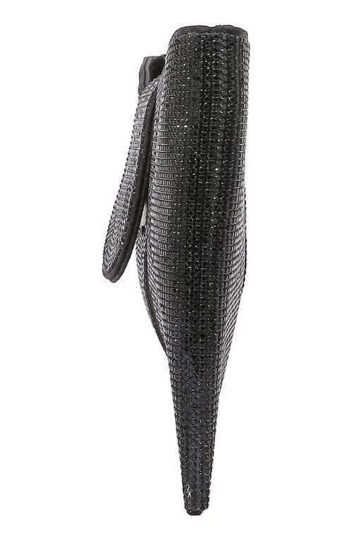 Berness Rhinestone Bow Clutch In Black