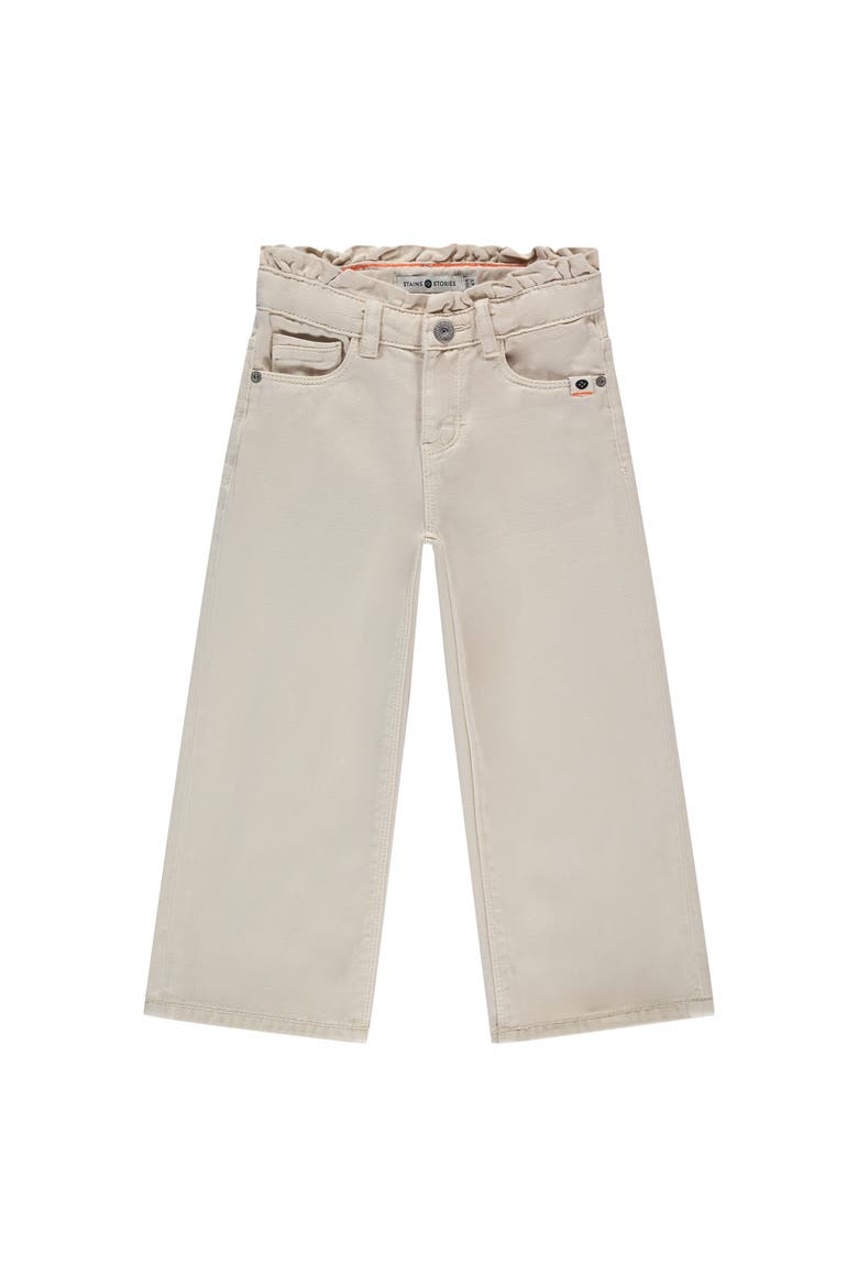 Ruffled Waist Wide Leg Pant, Main, color, Ivory