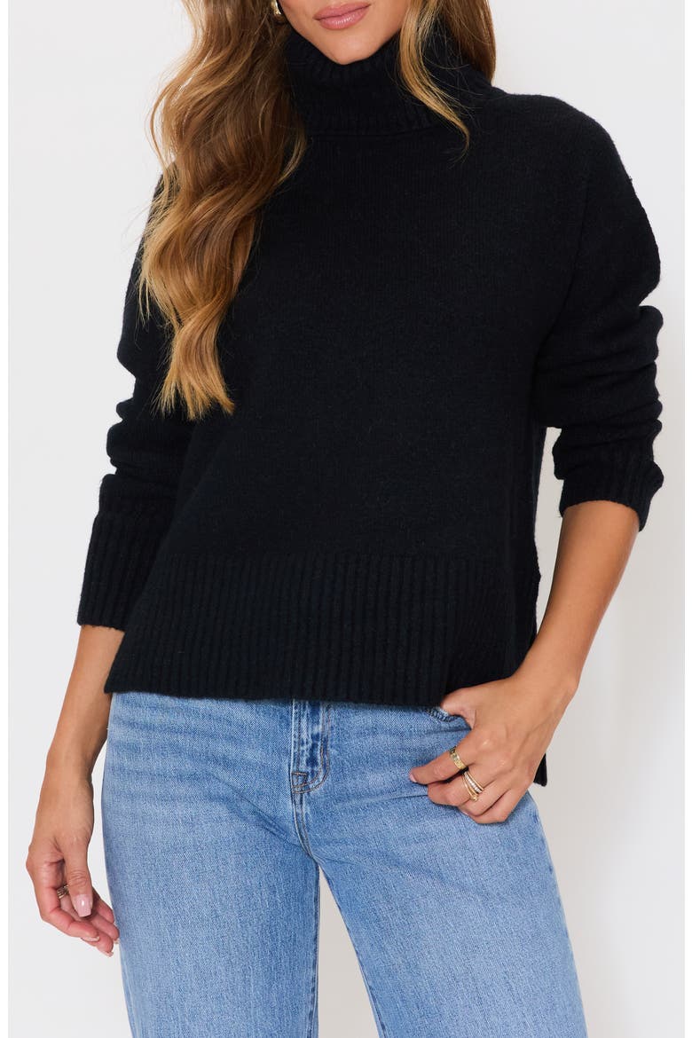 Turtleneck Sweater, Main, color, BLACK