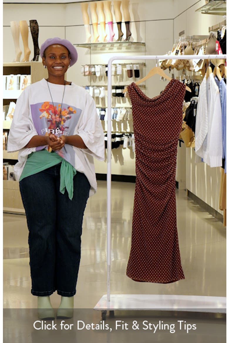 Ruched Dot Midi Dress video