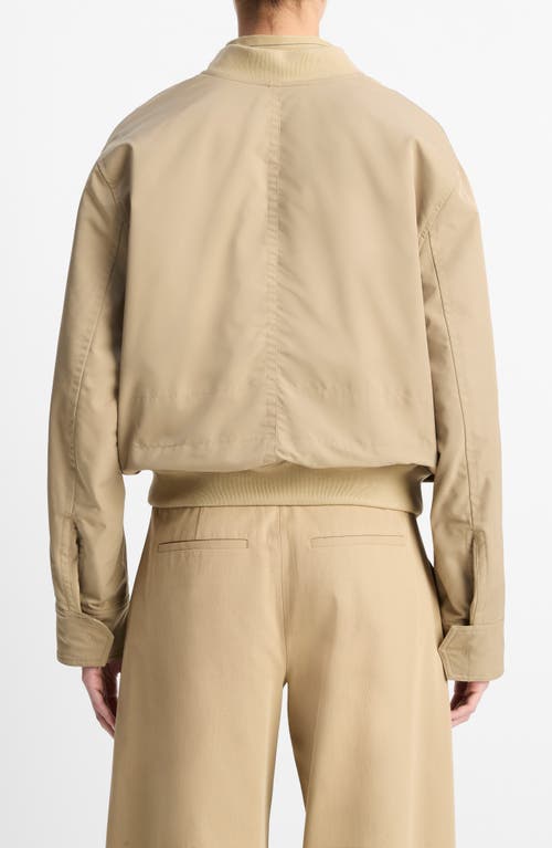 Vince Relaxed Technical Bomber Jacket In Neutral