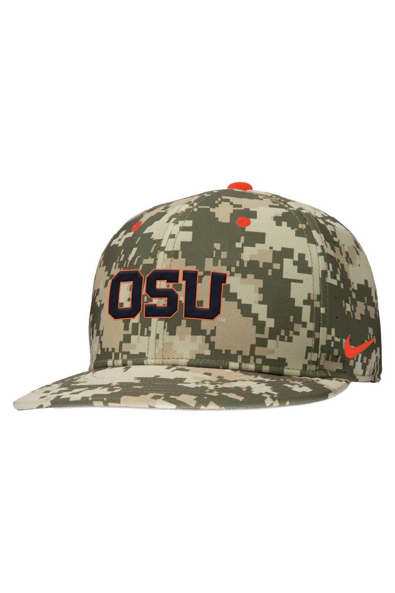 Men's Nike Digital Camo Oregon State Beavers On-Field Baseball Performance Fitted Hat, Main, color, Camo