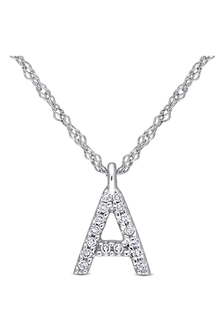 Diamond Initial Pendant Necklace 14k, Main, color, A