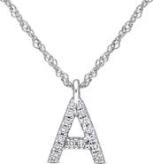 Julianna B. Diamond Initial Pendant Necklace 14k