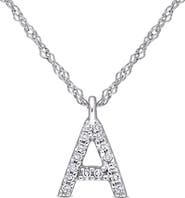 Julianna B. Diamond Initial Pendant Necklace 14k
