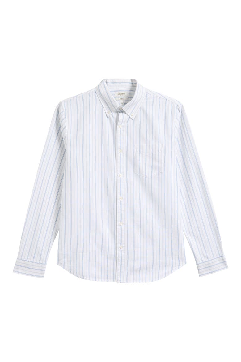 Multi Stripe Stretch Oxford Cotton Button Down Shirt, Main, color, LASLO STRIPE