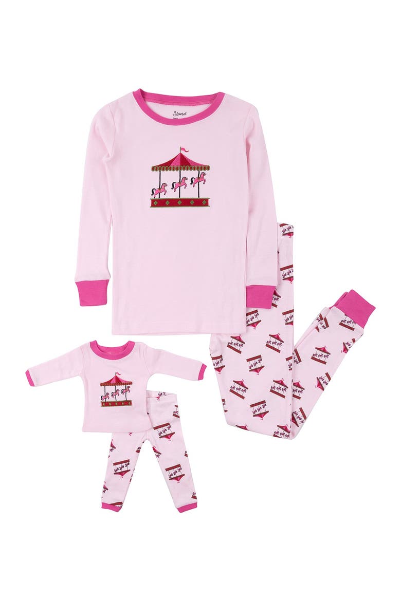 Carousel Pajama & Matching Doll Pajama Set, Main, color, MULTI