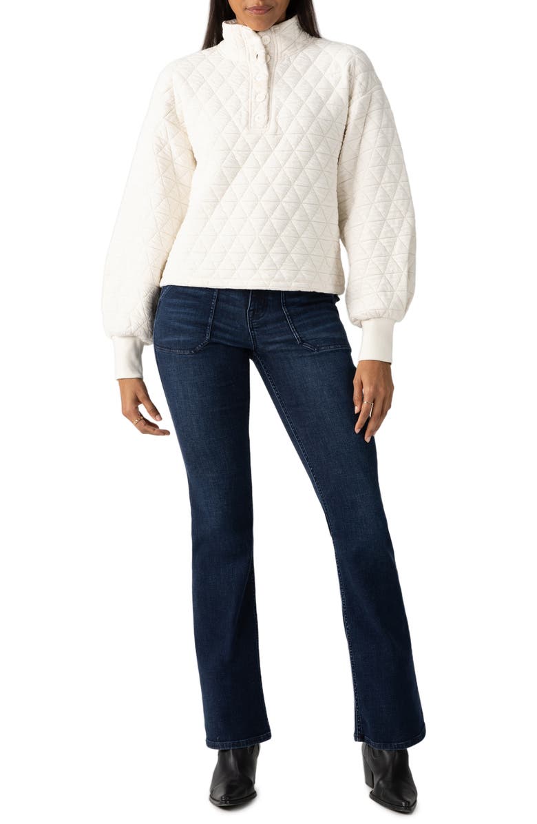 Sanctuary Quilted Cotton Blend Popover Top, Alternate, color, 