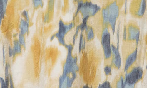 Shop Vince Camuto Lawn Abstract Print Boxy Top In Windsor Moss Watercolor