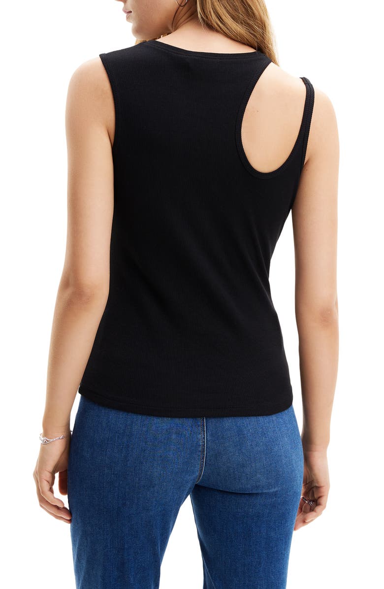 Desigual Cutout Vest Top, Alternate, color, 