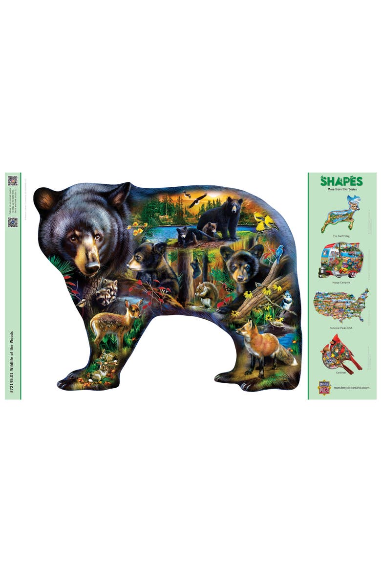 Wildlife of the Woods 1000 Shaped Puzzle, Alternate, color, Multicolor