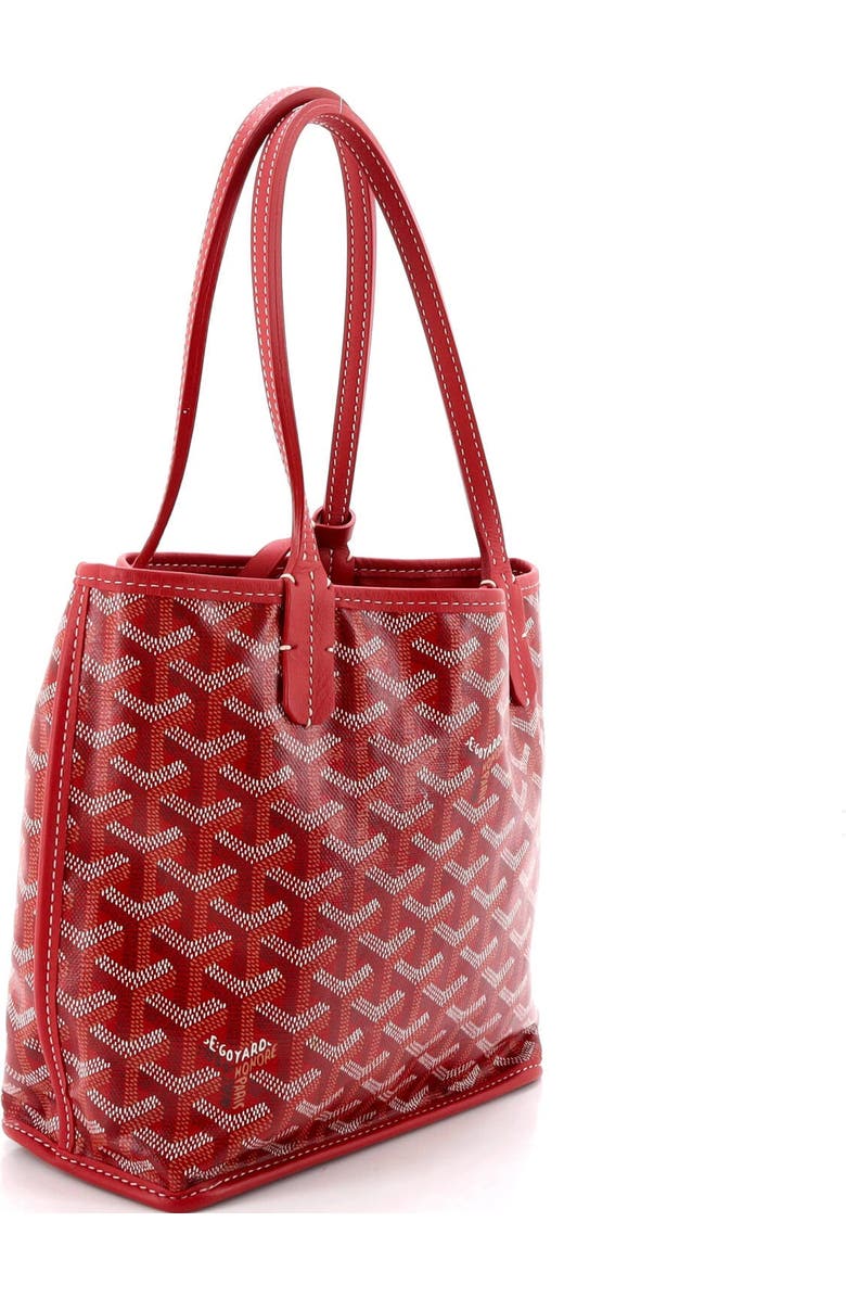 Pre-Owned Goyard Anjou Reversible Tote Coated Canvas Mini, Alternate, color, Red