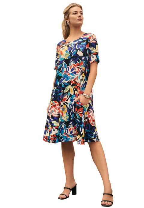 Stretch Knit A-Line Dress (Plus)