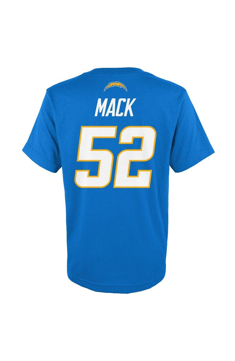 Outerstuff Youth Khalil Mack Powder Blue Los Angeles Chargers Mainliner Player Name & Number T-Shirt, Alternate, color, Powder Blue