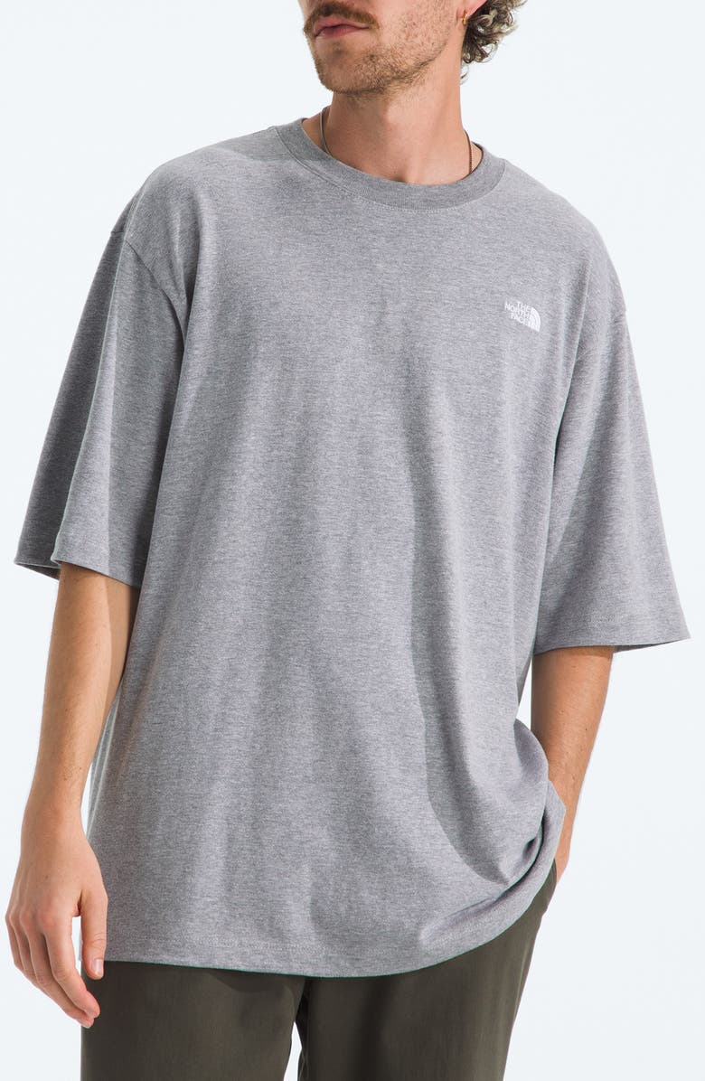 The North Face Essential Oversize Cotton T-Shirt, Main, color, Tnf Pale Grey Heather