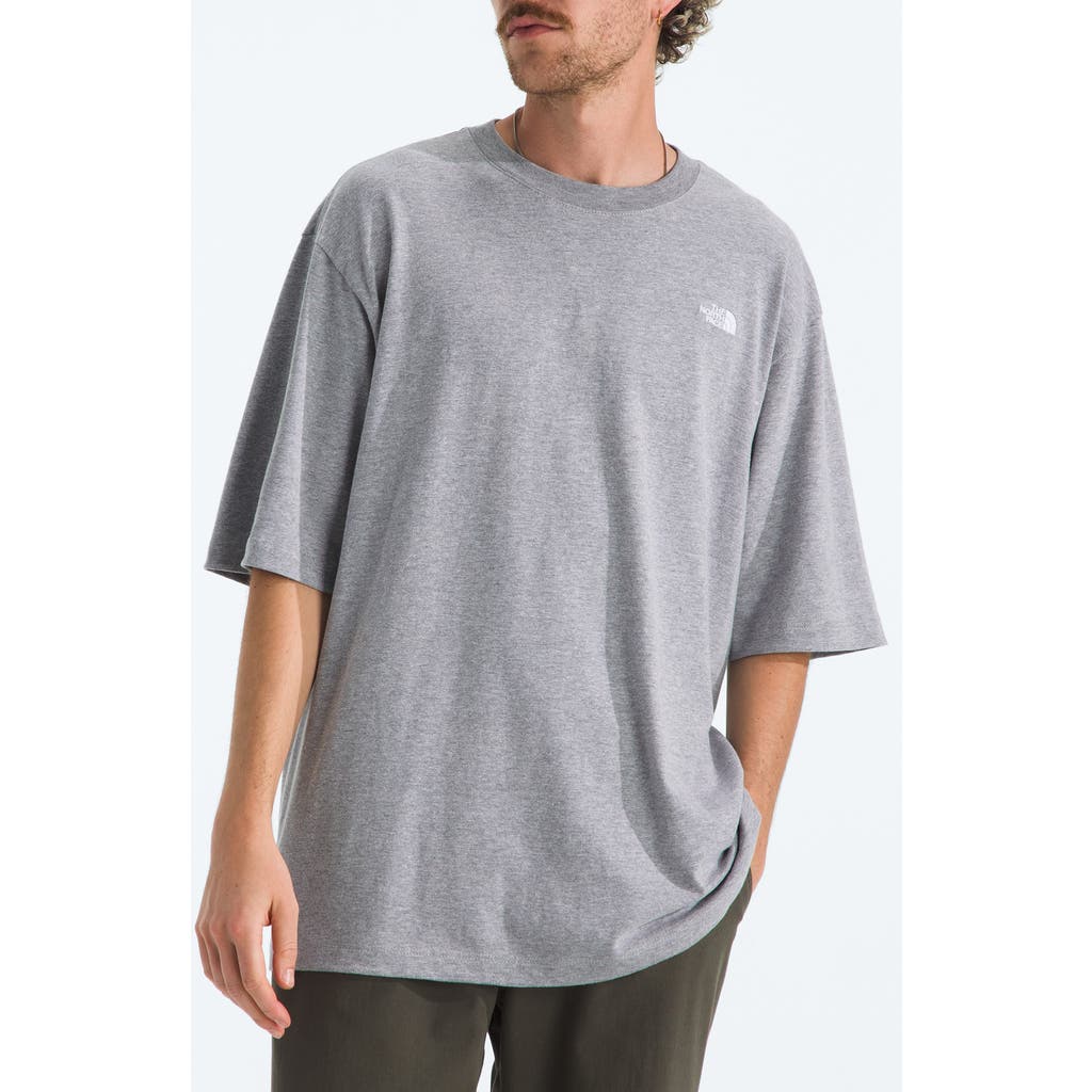 The North Face Essential Oversize Cotton T-shirt In Gray