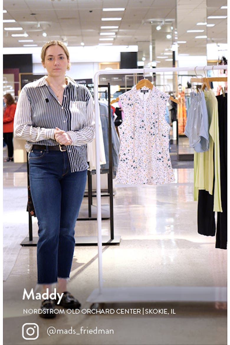 Daisy Floral Blade Collar Half Zip Golf Top video