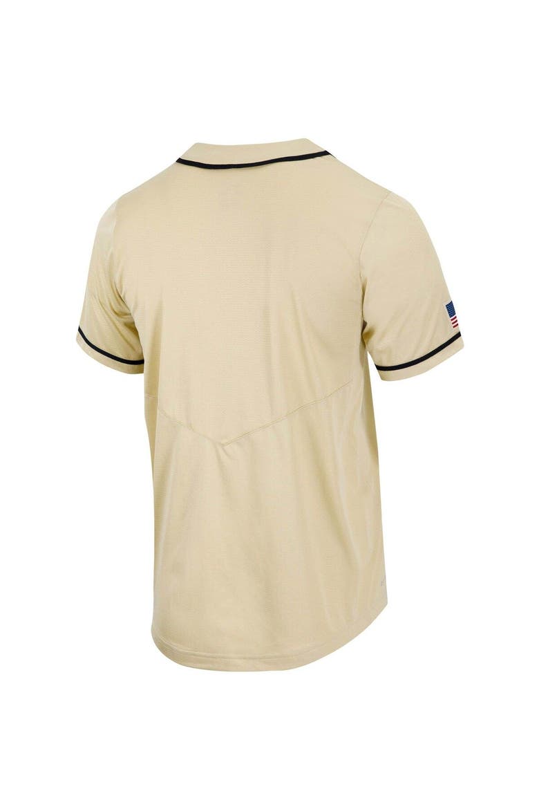 Men's Nike Gold Army Black Knights Replica Full-Button Baseball Jersey, Alternate, color, Gold