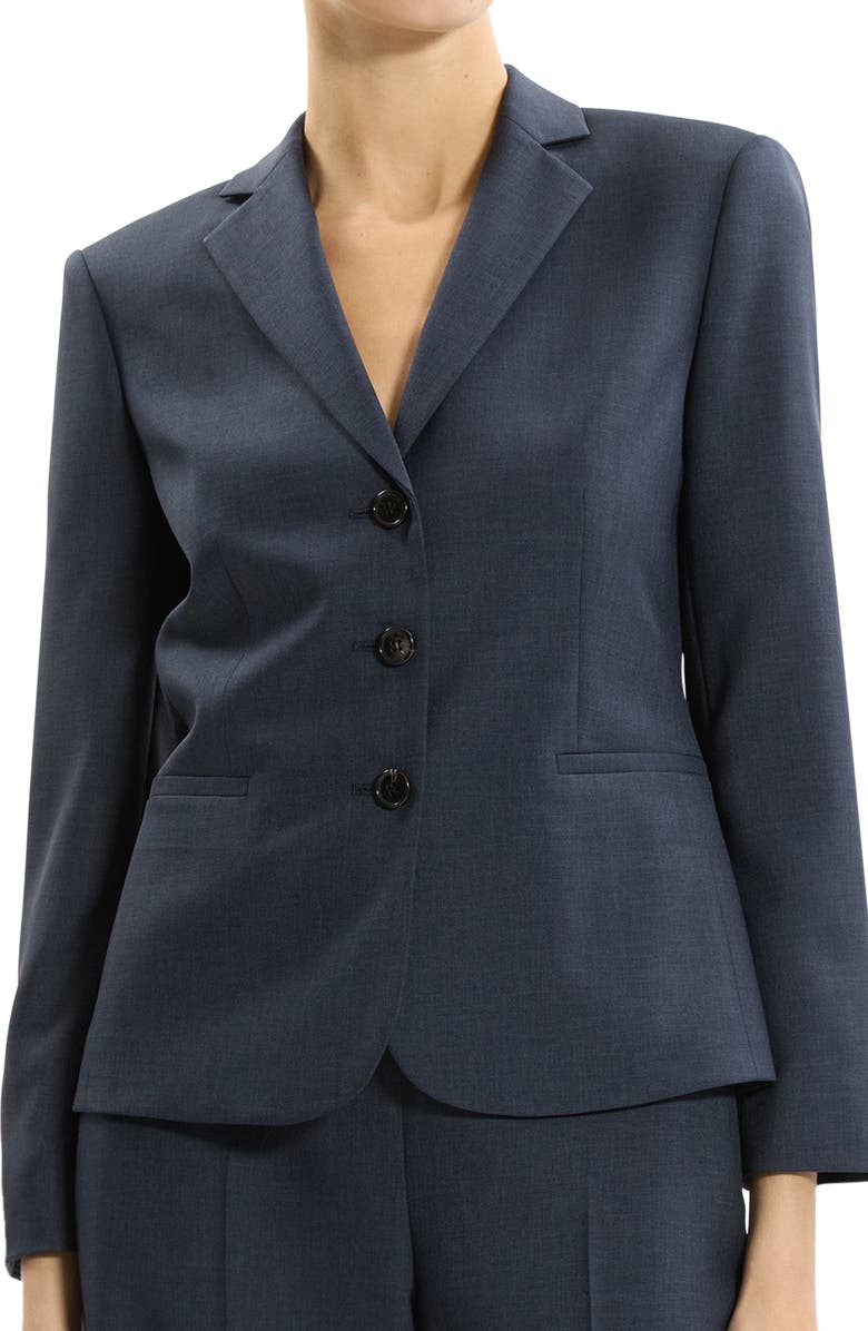 Theory Shrunken Three-Button Jacket, Alternate, color, Nocturne Navy