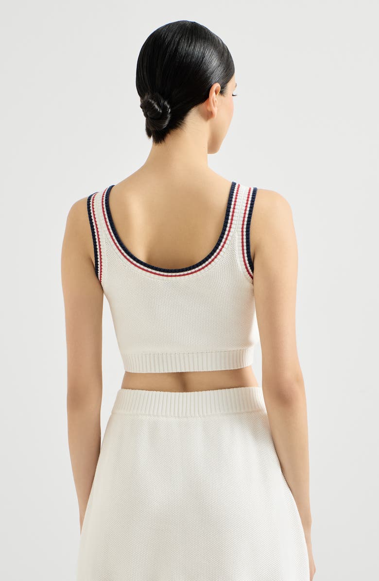 Brunello Cucinelli Knit crop top, Alternate, color, Panama