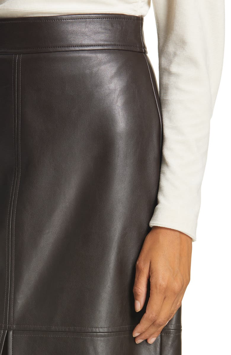 A.L.C. Moss Front Slit Faux Leather Skirt, Alternate, color, 
