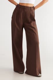 NASTY GAL Premium Tailored Tie Detail Pants
