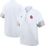 Jordan Brand Men's Jordan Brand White Oklahoma Sooners 2025 Sideline Short Sleeve Quarter-Zip Coach Jacket