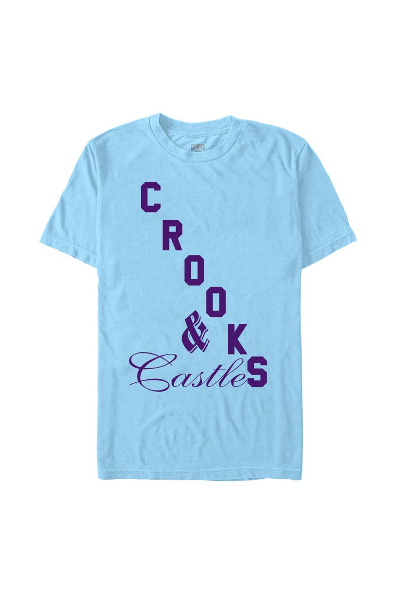 Men's Crooks & Castles Purple Big Bold Logo  Graphic T-Shirt, Main, color, Light Blue
