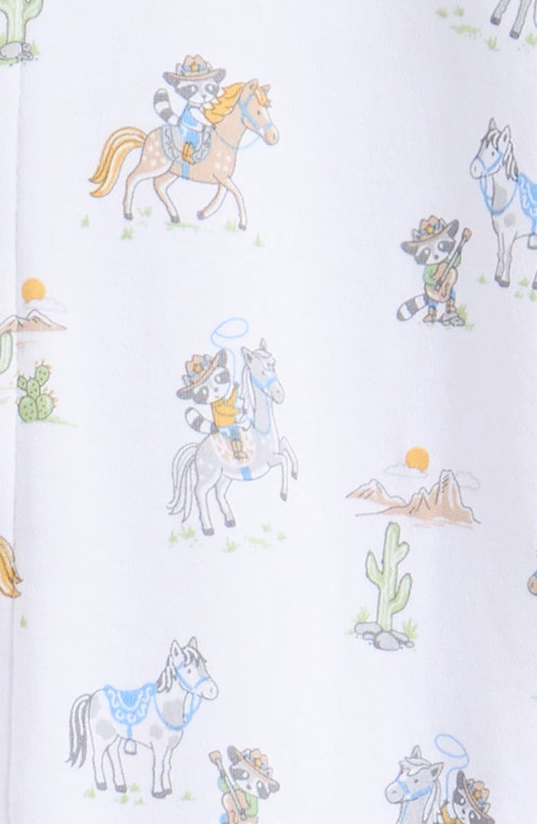 Kissy Kissy Wild West Print Pima Cotton Footie, Alternate, color, 