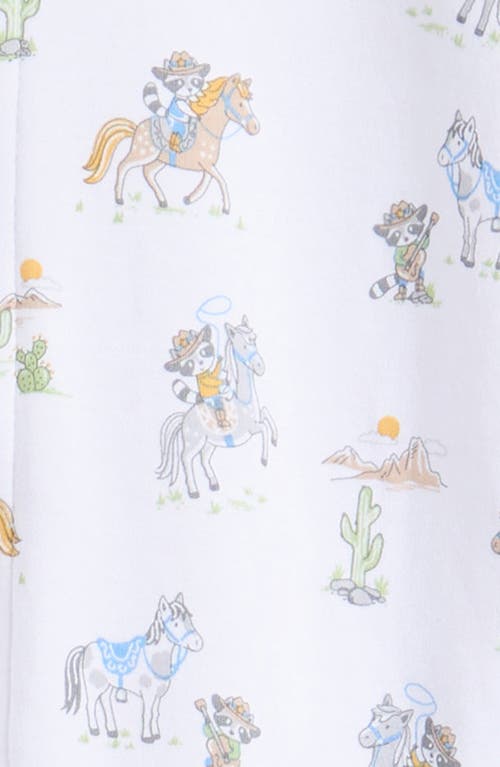 Kissy Kissy Wild West Print Pima Cotton Footie In Print Multi