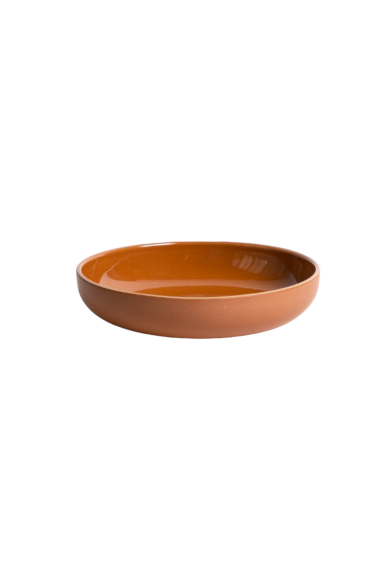 Youlha Pasta Plate, Main, color, Matte / Shiny Terracotta