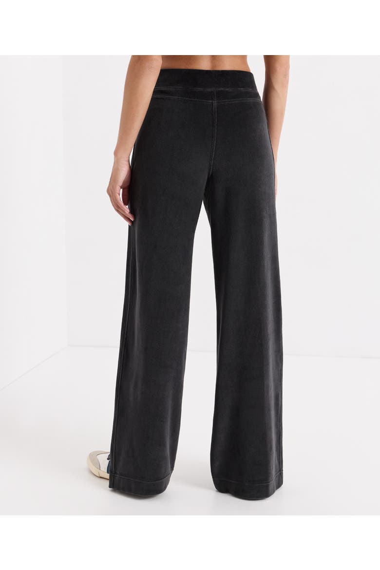 Organic Cotton Pure Velour Rib Tuxedo Stripe Pant, Alternate, color, Storm