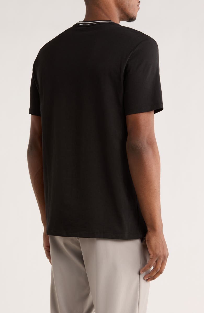 Calvin Klein Double Tip Cotton Jacquard T-Shirt, Alternate, color, Black