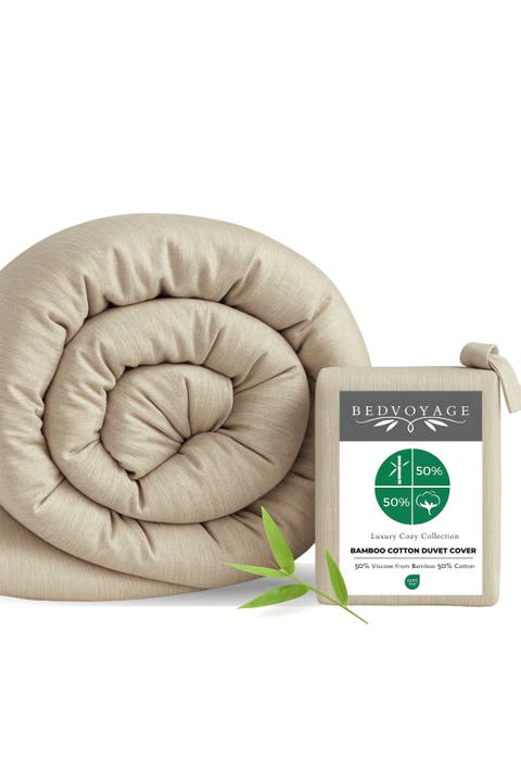 Melange Viscose Cotton Blend Breathable Duvet Cover