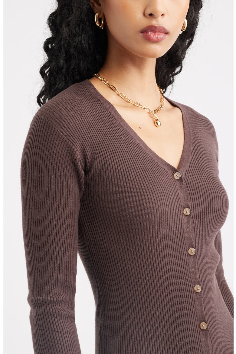 Convertible Cardigan Dress, Alternate, color, BROWN SEAL