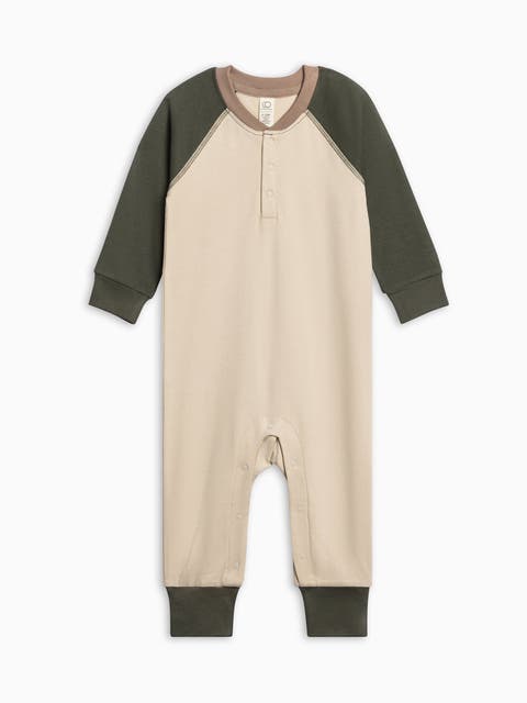 Organic Cotton Brix Henley Romper (Baby)