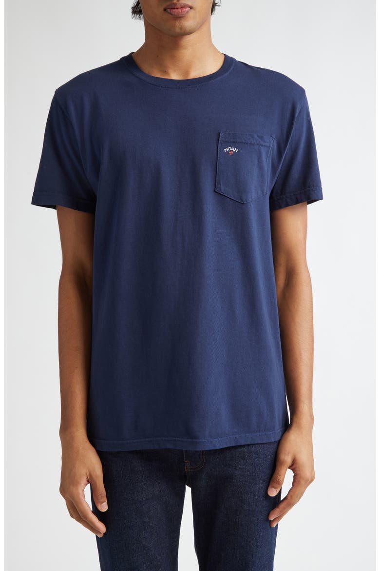 Core Logo Cotton Pocket T-Shirt, Main, color, NAVY