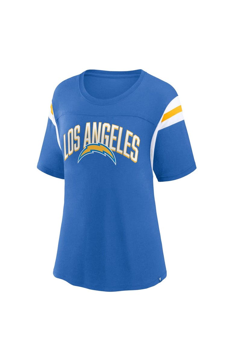 FANATICS Women's Fanatics Branded Powder Blue Los Angeles Chargers Earned Stripes T-Shirt, Alternate, color, 